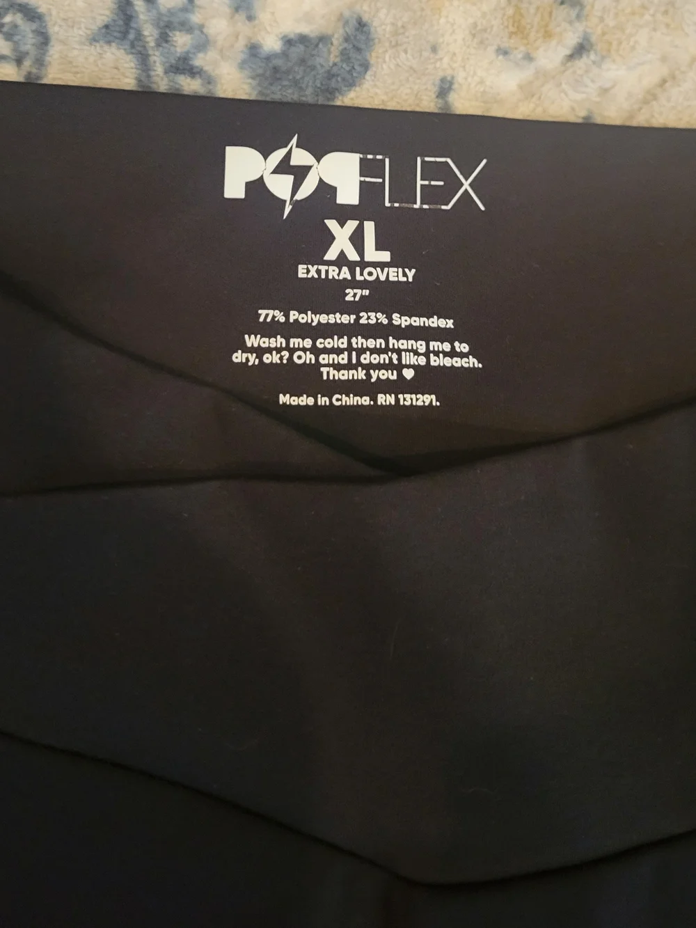 POPFLEX Crisscross Hourglass Black Skirted Active Leggings XL